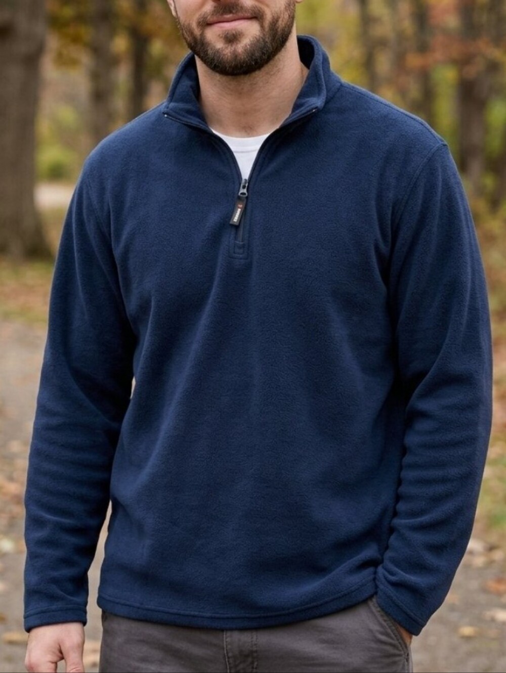 Polartek Kirkland Signature Men's Dark Navy Half-Zip Fleece Pullover